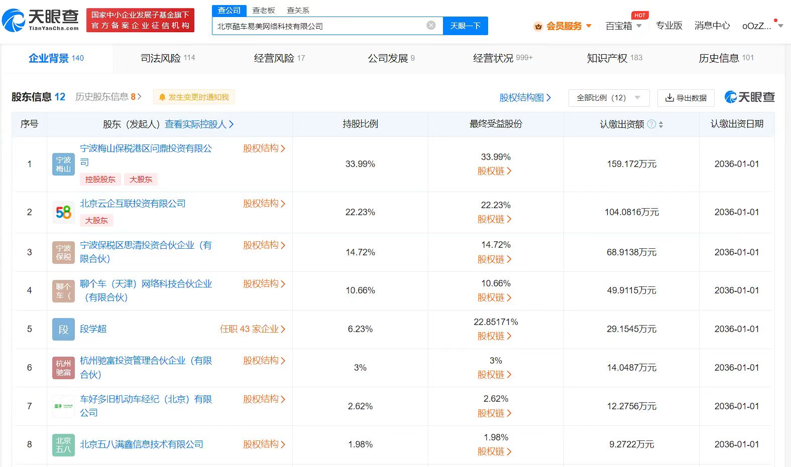 宁德时代投资二手车检测平台查博士