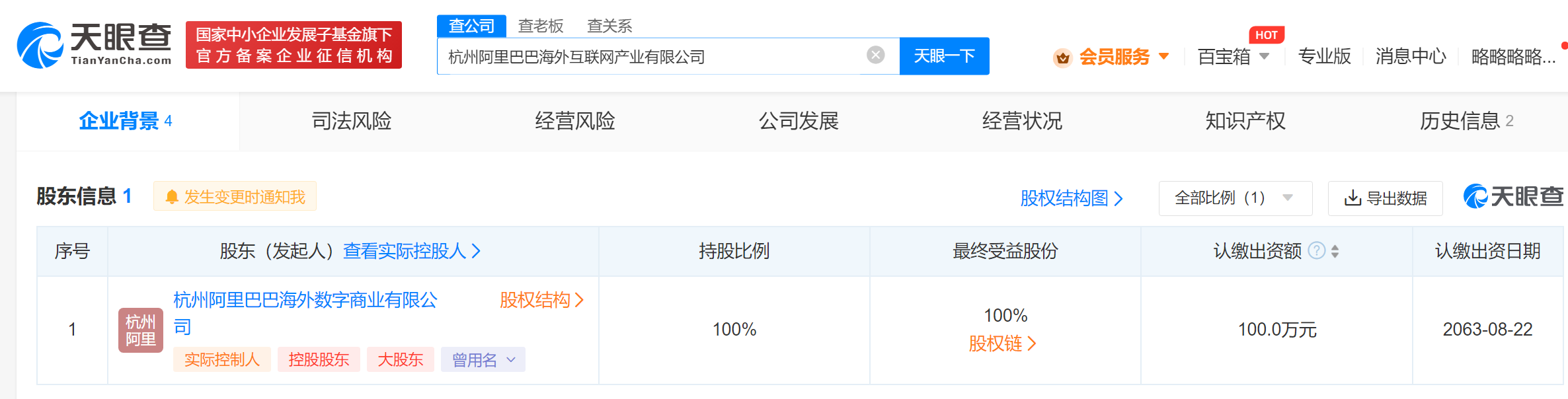 阿里成立海外互联网产业公司