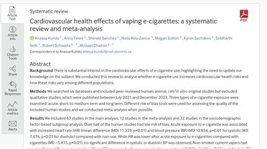 电子烟会影响心血管吗？最新研究指出：比卷烟危害小