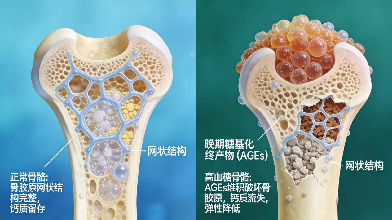 骨密度达标却一碰就骨折？糖友护骨的致命误区：只补钙不补骨胶原